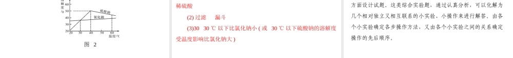 【南方新中考】2015中考化学 第二部分 专题三 工业流程图题复习课件