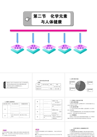 【金榜学案】2011版九年级化学 4.2 化学元素与身体健康课件 鲁教版五四制