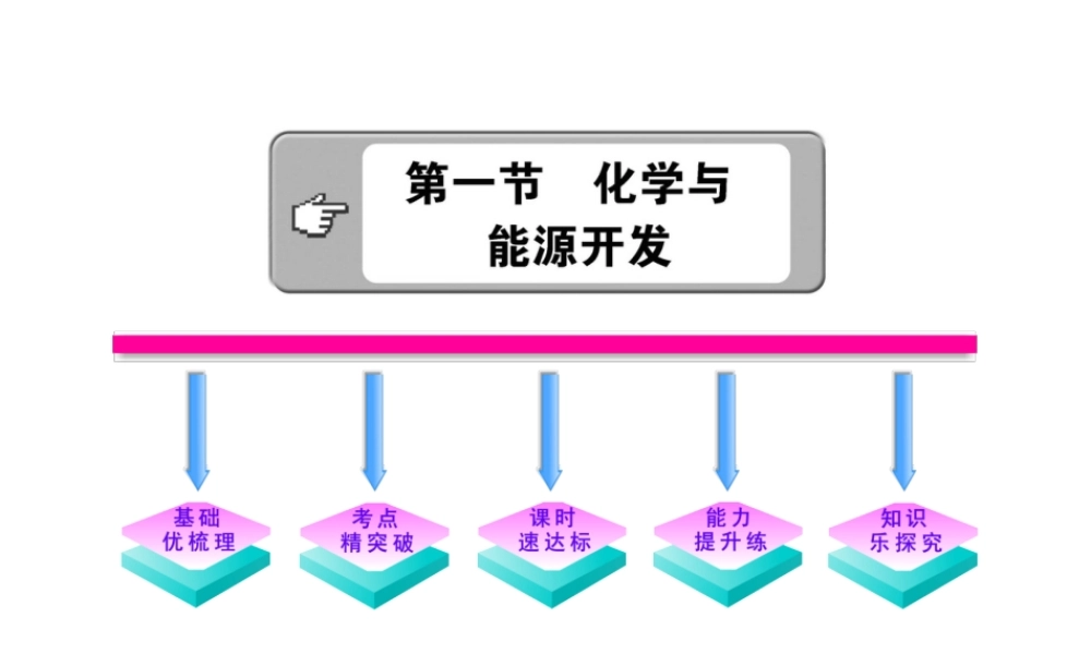 【金榜学案】2011版九年级化学 5.1 化学与能源开发课件 鲁教版五四制