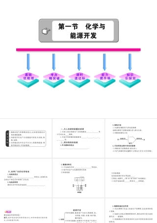 【金榜学案】2011版九年级化学 5.1 化学与能源开发课件 鲁教版五四制