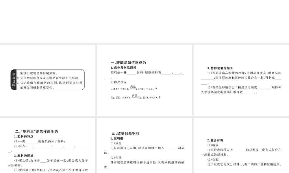 【金榜学案】2011版九年级化学 5.2 化学与材料研制课件 鲁教版五四制