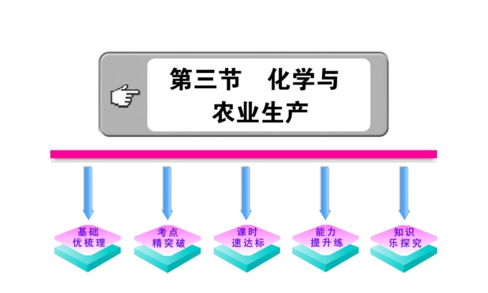 【金榜学案】2011版九年级化学 5.3 化学与农业生产课件 鲁教版五四制