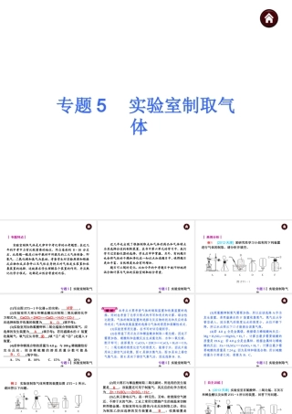 【夺分天天练】（天津专用）2014年中考化学总复习 专题5 实验室制取气体课件（自主梳理+热身反馈+典例分析+名师预测）