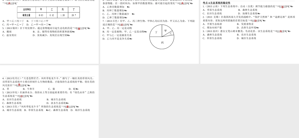 【高分突破】广东省2014中考生物专题复习 第一单元 第二章 了解圈课件