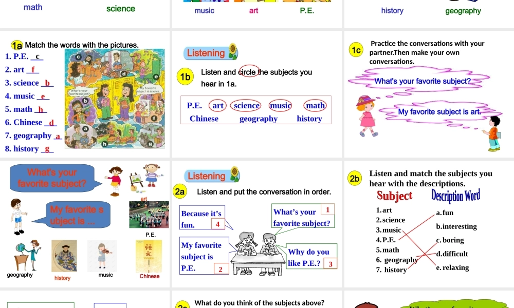 Unit 9 Section A (1a-2d)课件
