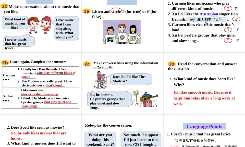 Unit 9 Section A 第一课时课件