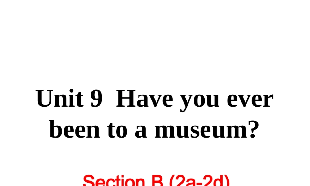 Unit 9 第四课时课件