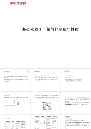 【金榜学案】2013-2014版九年级化学上册 第2章 基础实验1 氧气的制取与性质配套课件 沪教版