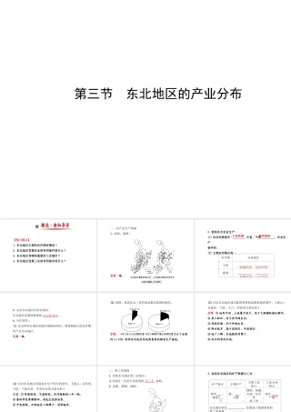 【金榜学案】2014版八年级地理下册 6.3 东北地区的产业分布课件 （新版）湘教版