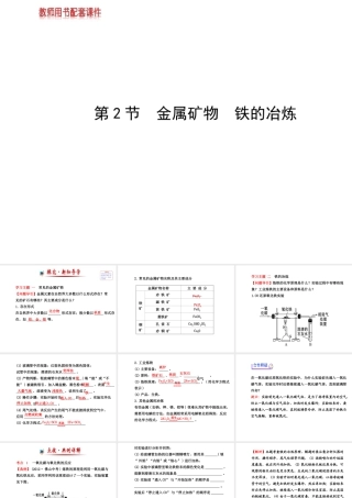【金榜学案】2013-2014版九年级化学上册 第5章 第2节 金属矿物 铁的冶炼配套课件 沪教版