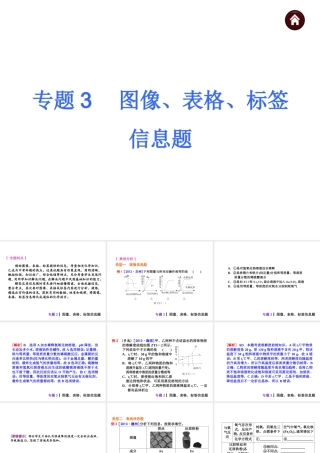 【夺分天天练】2014年中考化学总复习 主题六专题3 图像、表格、标签 信息题（自主梳理+热身反馈+典例分析+名师预测）课件 新人教版