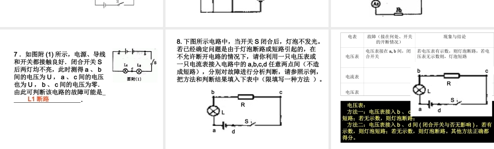 【名校课时通】2013-2014学年八年级科学上册 第四章 电路探秘 第4章 电路探秘（复习课)课件 浙教版