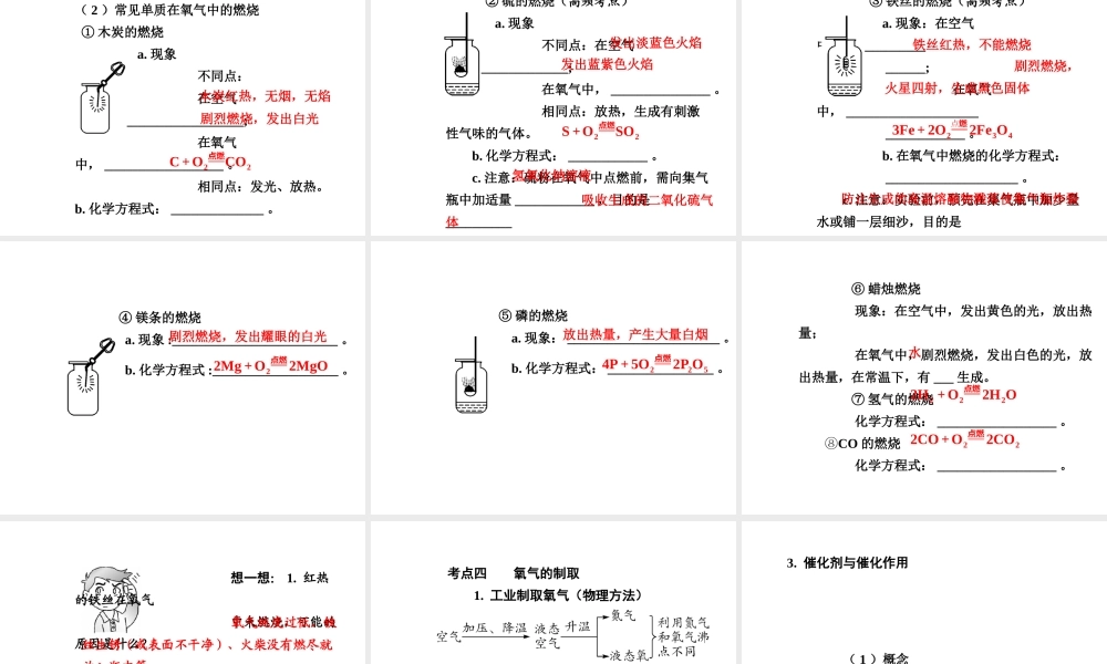 【广西中考面对面】2015年中考化学总复习 第二单元 走进化学世界课件