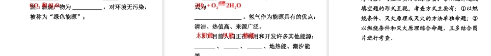 【广西中考面对面】2015年中考化学总复习 第七单元 燃料及其利用课件