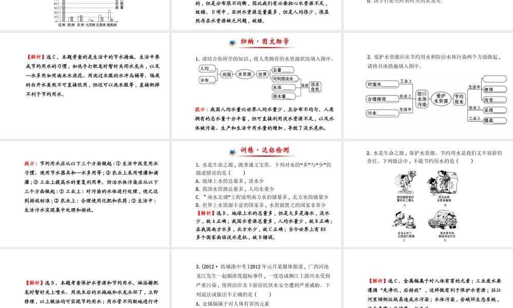 【金榜学案】2014版九年级化学上册 第四单元 课题1 爱护水资源课件 （新版）新人教版