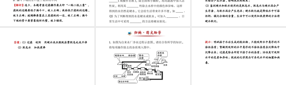 【金榜学案】2014版九年级化学上册 第四单元 课题2 水的净化课件 （新版）新人教版