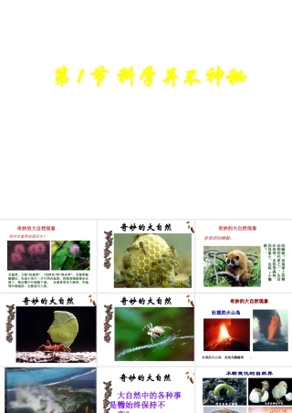 【名校课时通】2013-2014学年七年级科学上册 第1章 科学入门 第1节 科学并不神秘（1） 第一章第一节科学在我们身边课件 浙教版