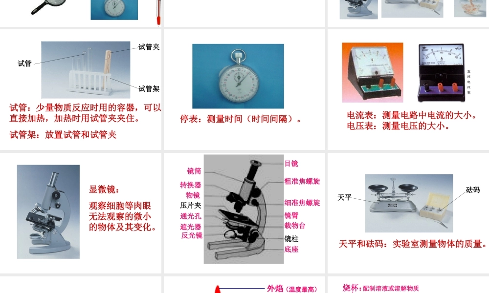 【名校课时通】2013-2014学年七年级科学上册 第1章 科学入门 第2节 走进科学实验室课件 浙教版