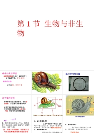 【名校课时通】2013-2014学年七年级科学上册 第2章 观察生物 第1节 生物与非生物课件 浙教版