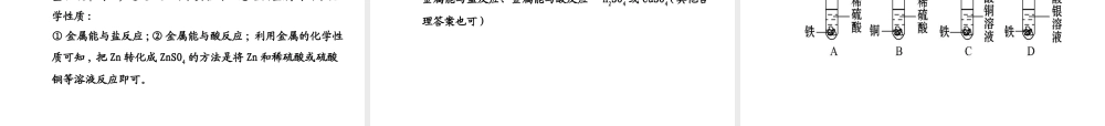 【金榜学案】2014版九年级化学下册 第九单元 到实验室去 探究金属的性质课件 （新版）鲁教版