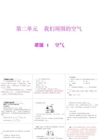 【随堂优化训练】2014九年级化学上册 第二单元 课题1 空气课件 （新版）新人教版