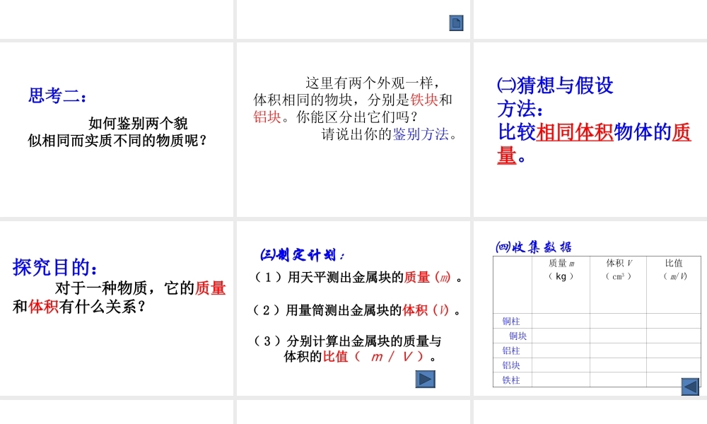 【名校课时通】2013-2014学年七年级科学上册 第4章 物质的特性 第3节 物质的密度 密度课件 浙教版
