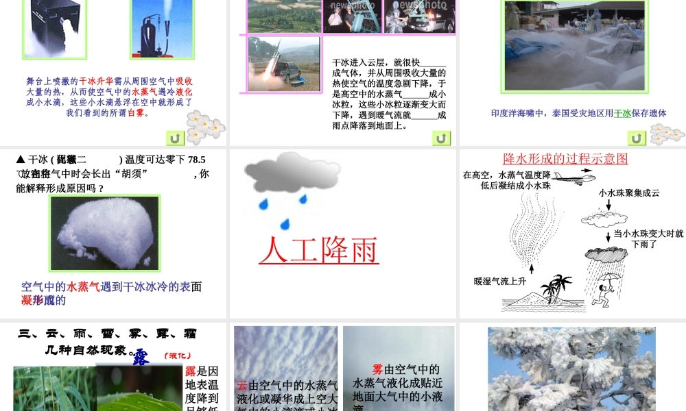 【名校课时通】2013-2014学年七年级科学上册 第4章 物质的特性 第7节  升华和凝华课件 浙教版