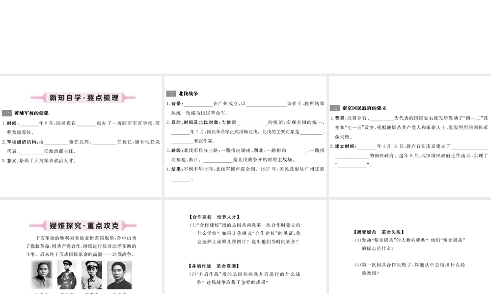 八年级历史上册 第10课 国民革命运动课件 川教版-川教级上册历史课件