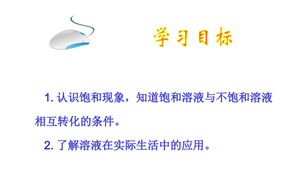 【名校课时通】2014届九年级化学全册 第三单元 溶液 第一节 溶液（第2课时）名师教学课件 鲁教版