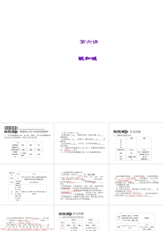 【聚焦中考】陕西省2015中考化学总复习 第6讲 酸和碱课件