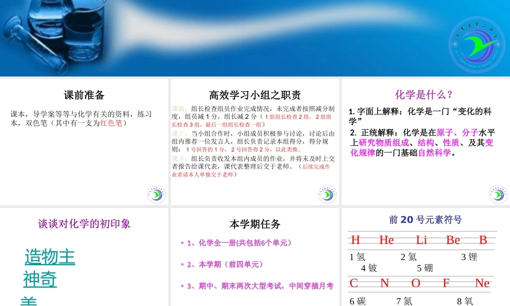 八年级化学全册 1.1《化学真奇妙》课件 （新版）鲁教版五四制-鲁教版五四制初中八年级全册化学课件