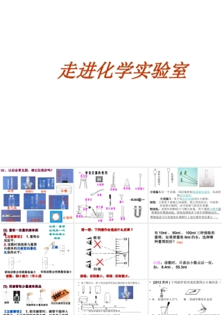 八年级化学全册 1.3 走进化学实验室课件1 人教版五四制-旧人教级全册化学课件