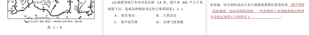 【南方新课堂 中考风向标】2013年中考地理二轮复习 第一部分 第二章 陆地和海洋课件