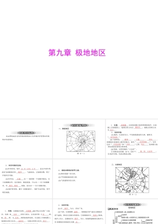 【南方新课堂 中考风向标】2013年中考地理二轮复习 第一部分 第九章 极地地区课件