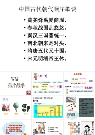 八年级历史上册 第1单元 两次鸦片战争时期（19世纪中期）第1课《鸦片战争》课件 中图版-中图级上册历史课件