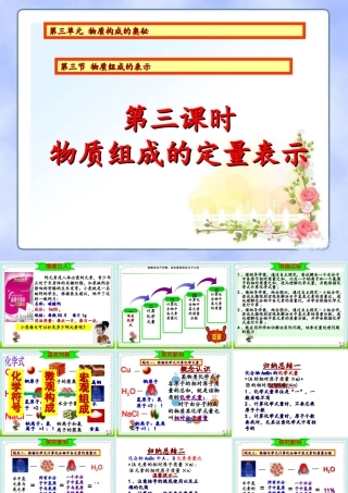 八年级化学全册 3.3《物质组成的表示》课件 （新版）鲁教版五四制-鲁教版五四级全册化学课件