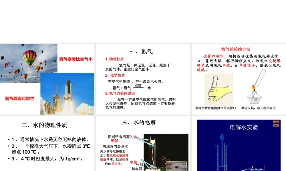 八年级化学全册 4.1 水的组成课件 人教版五四制-旧人教级全册化学课件