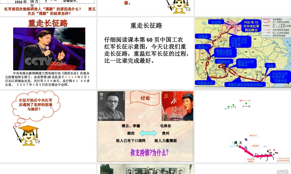 【水滴系列】八年级历史上册 第13课《红军不怕远征难》课件 新人教版