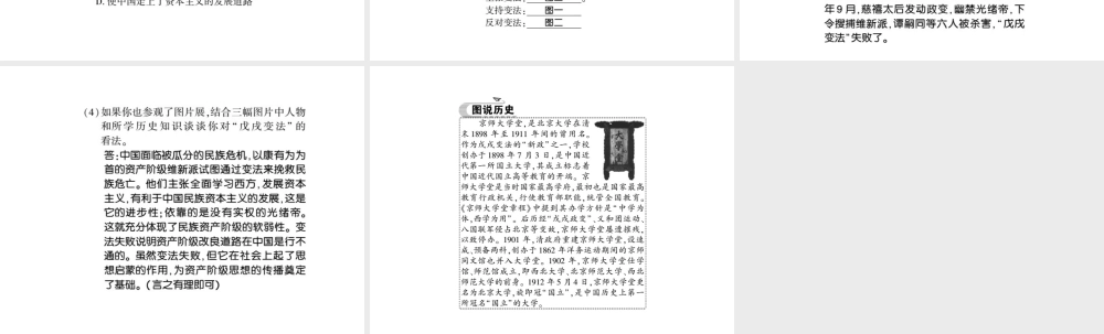 八年级历史上册 第1单元 列强侵华与晚清时期的救亡图存 第6课 戊戌变法习题课件 岳麓版-岳麓版初中八年级上册历史课件