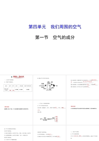 八年级化学全册 4.1《空气的成分》课件2 （新版）鲁教版五四制-鲁教版五四制初中八年级全册化学课件
