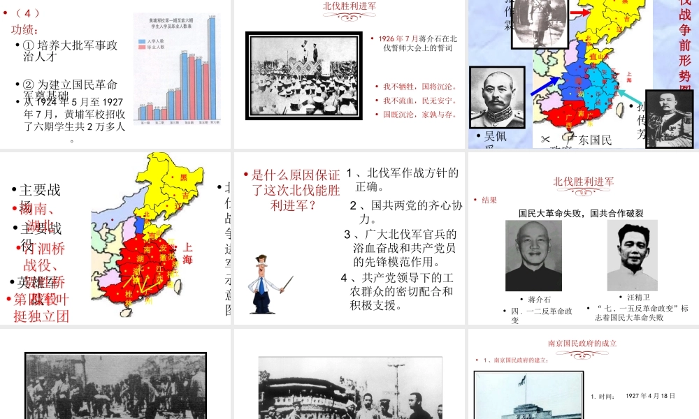八年级历史上册 第11课 北伐战争教学课件 新人教版-新人教级上册历史课件