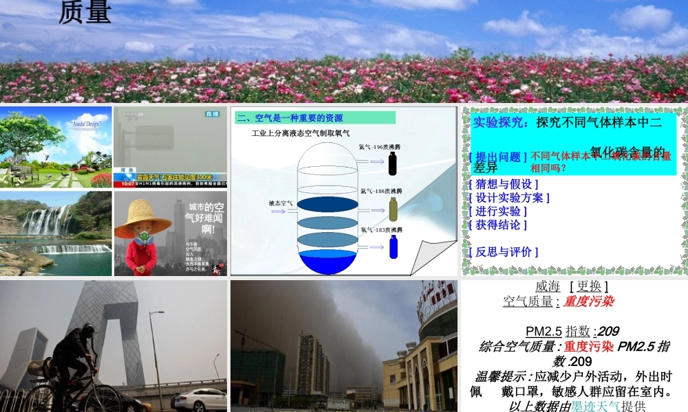 八年级化学全册 4.1《空气的成分》课件3 （新版）鲁教版五四制-鲁教版五四制初中八年级全册化学课件