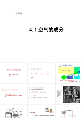 八年级化学全册 4.1《空气的成分》课件4 （新版）鲁教版五四制-鲁教版五四制初中八年级全册化学课件