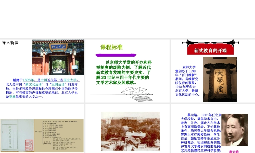 【水滴系列】八年级历史上册 第22课《科学技术与思想文化(二)》课件 新人教版