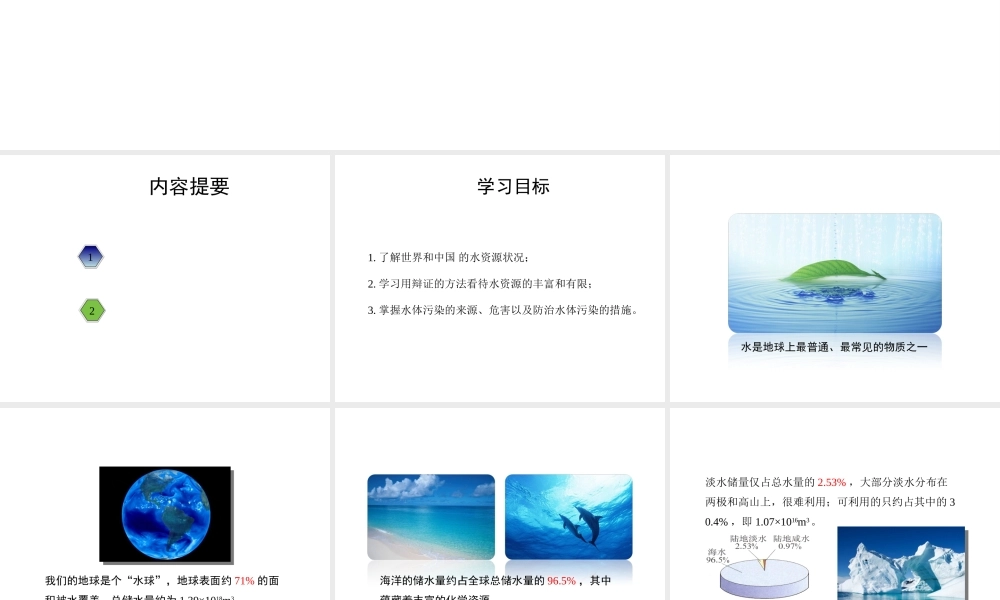 八年级化学全册 4.3《爱护水资源》教学课件2 人教版五四制-旧人教版初中八年级全册化学课件