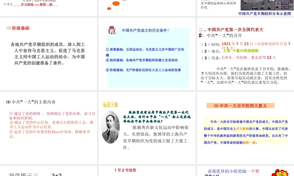 八年级历史上册 第11课 中国共产党的成立课件 岳麓版