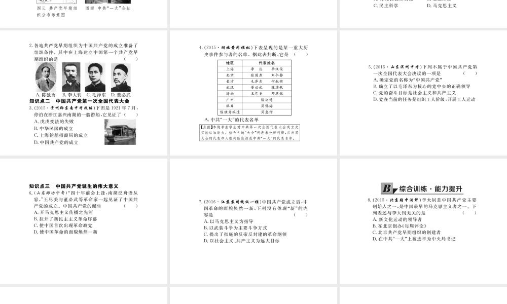 八年级历史上册 第11课 中国共产党的成立课件 岳麓版-岳麓级上册历史课件