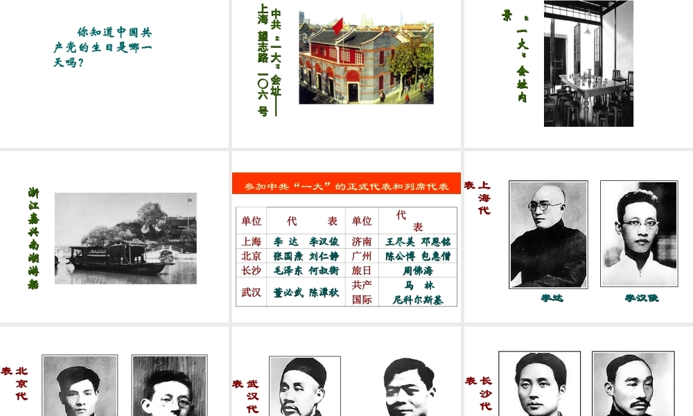 八年级历史上册 第11课 中国共产党的成立课件2 岳麓版-岳麓版初中八年级上册历史课件