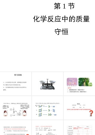八年级化学全册 5.1《化学反应中的质量守恒》教学课件 （新版）鲁教版五四制-鲁教版五四级全册化学课件