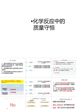 八年级化学全册 5.1《化学反应中的质量守恒》课件 （新版）鲁教版五四制-鲁教版五四级全册化学课件